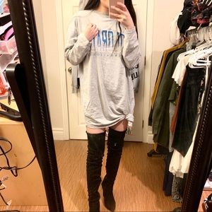 Black Thigh High Boots